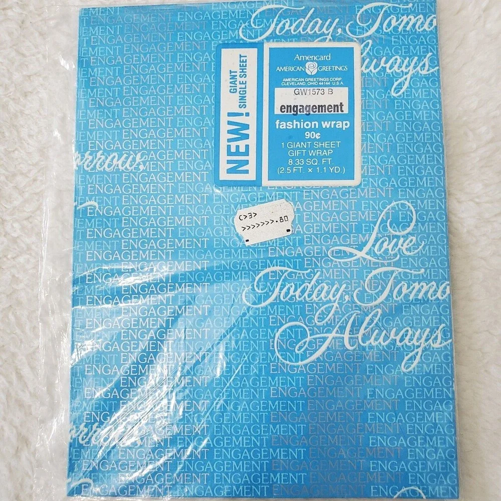 Vintage Gift Wrap Wrapping Paper American Greetings Bridal Baby Shower Lot Of 11